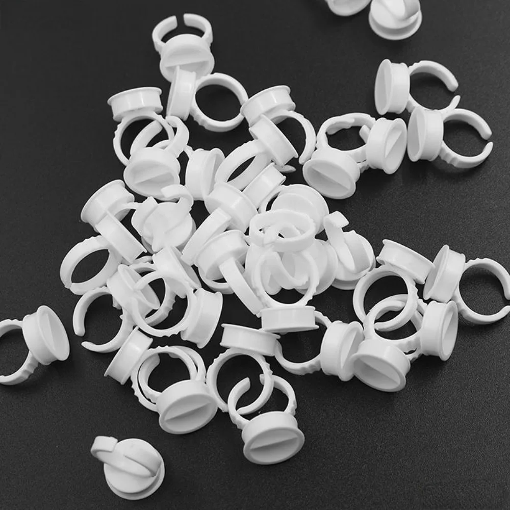 Top Trends: 100pcs S / M / L Disposable Tattoo Ink Rings Cups Eyebrow Lip Tattoo Pigments Holder Ring Container Permanent Makeup Accessories Shoppable Styles