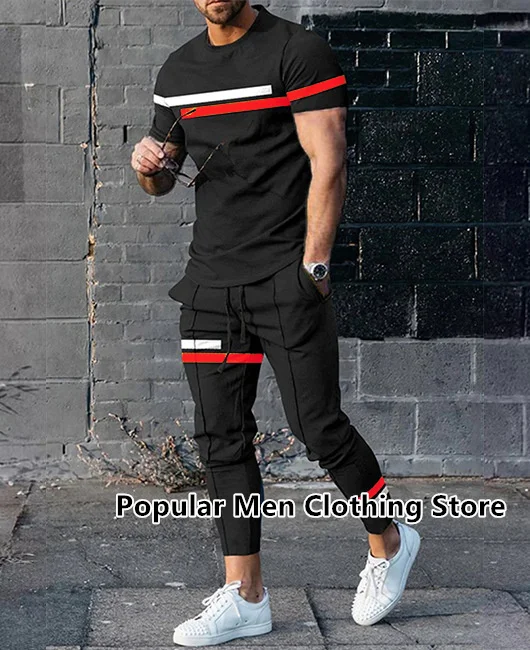 Top Trends: 2 Piece Set Outfits Men's Trousers Tracksuit Mexico Eagle Print Jogger Sportswear Short Sleeve T Shirt+ Long Pants Street Clothes Shoppable Styles - Image 4