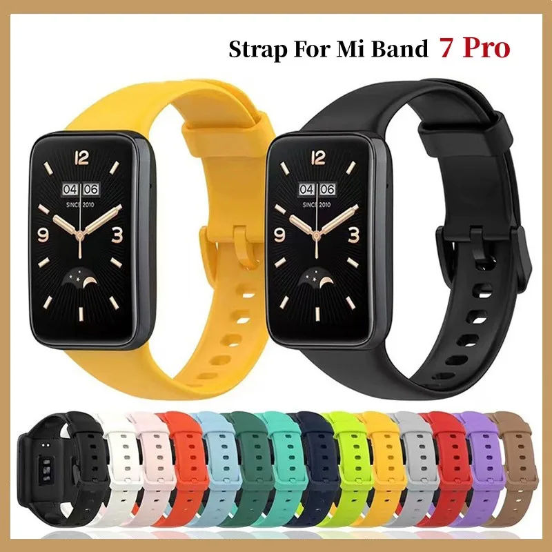 Top Trends: Silicone Strap For Mi Band 7 Pro Strap Accessories Smart Replacement Watchband Wristband Correa Bracelet For Xiaomi MiBand 7 Pro Shoppable Styles