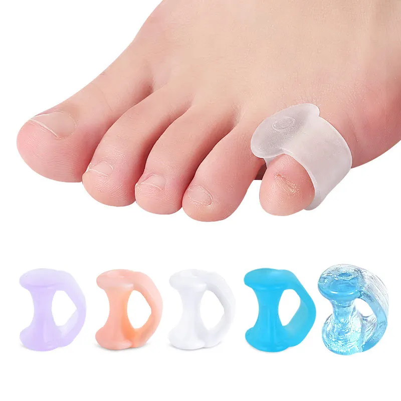 Top Trends: 2Pcs=1Pair Feet Care Silicone Finger Toe Separator Protector Bunion Hammer Corrector Pedicure Tool Orthopedic Products Spacers Shoppable Styles