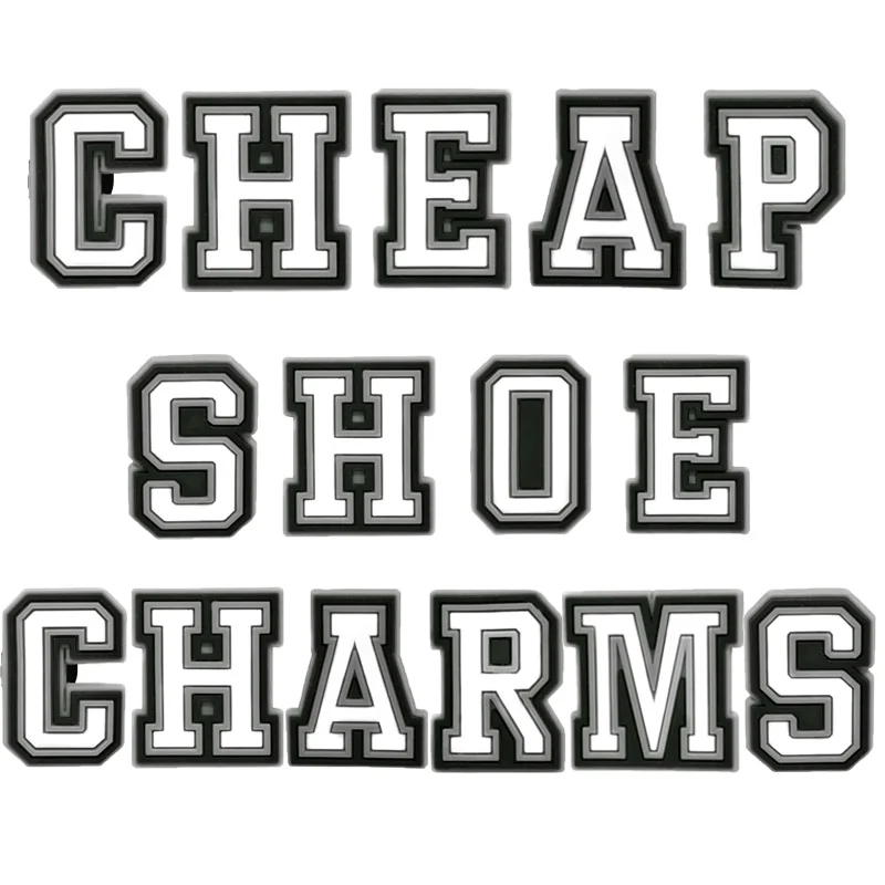 Top Trends: Hot Sale 1pcs Letter Shoe Charms For Crocs Accessories Badge Women Sandals Buckle Kids Pins Men Decoration Jeans X-mas Gift Shoppable Styles