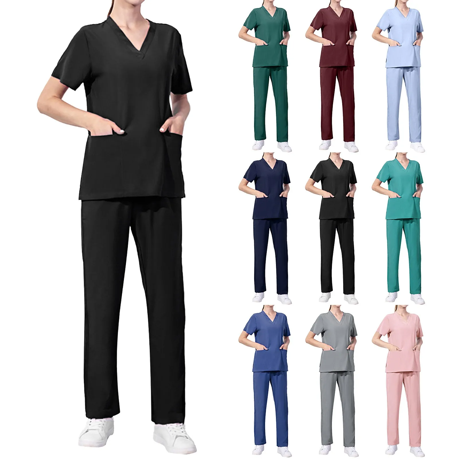 Top Trends: Wholesale Women Wear Scrub Suits Hospital Doctor Working Uniform Medical Surgical Multicolor Unisex Uniform Nurse Accessories Shoppable Styles