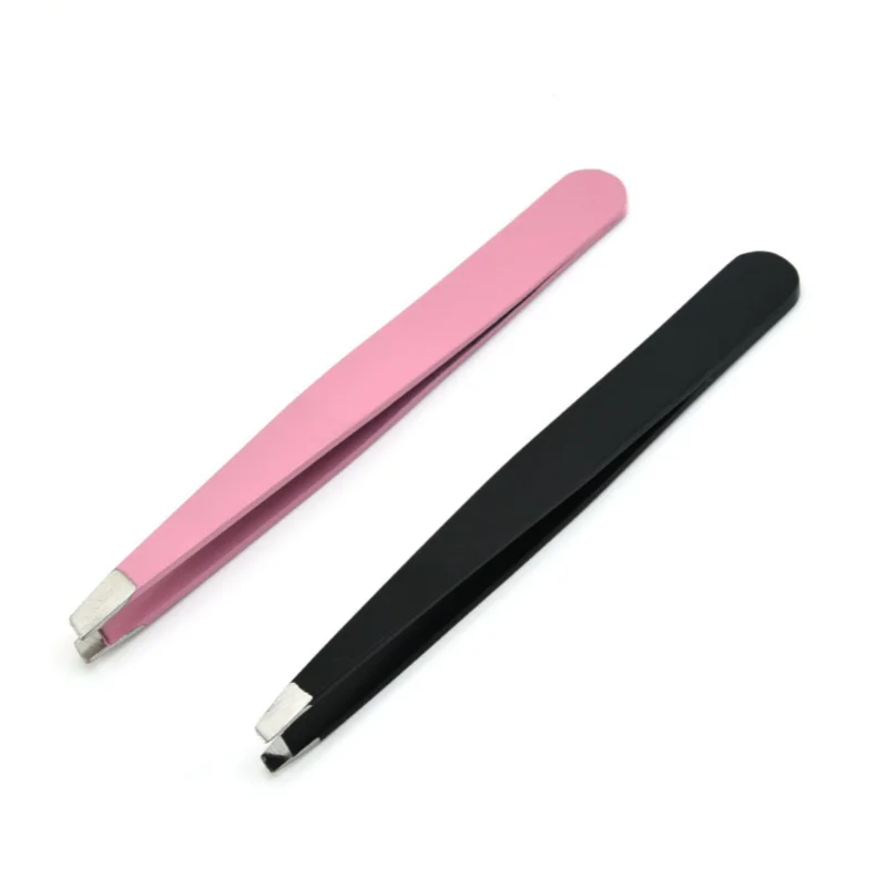 Top Trends: Stainless Steel Eyebrow Tweezers Face Hair Removal Eye Brow Trimmer Eyelash Clip Makeup Beauty Cosmetic Accessories Pink Black Shoppable Styles