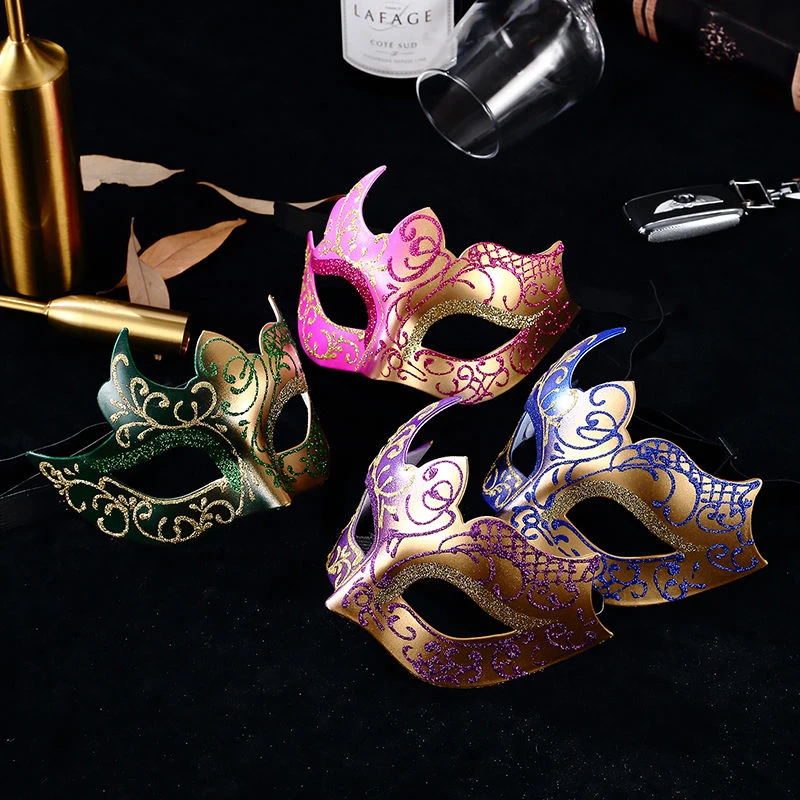 Top Trends: Women Masquerade Mask Man Manual Breathable Irregular Fashion Vintage Palace Halloween Adult Prom Party Cosplay Bar Gold Silver Shoppable Styles