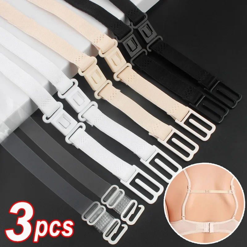 Top Trends: 1-3Pcs Women Anti Slip Bra Strap Double-shoulder Back Hasp Holders Buckle Belt All Match Invisible Elastic Straps Bra Extender Shoppable Styles