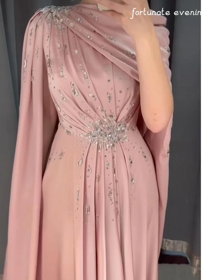 Top Trends: Fortunate Evening Elegant Vintage Sweet Pink Ruffle Crystal Beaded Customized Formal Occasion Prom Dress Evening Party Gowns Shoppable Styles