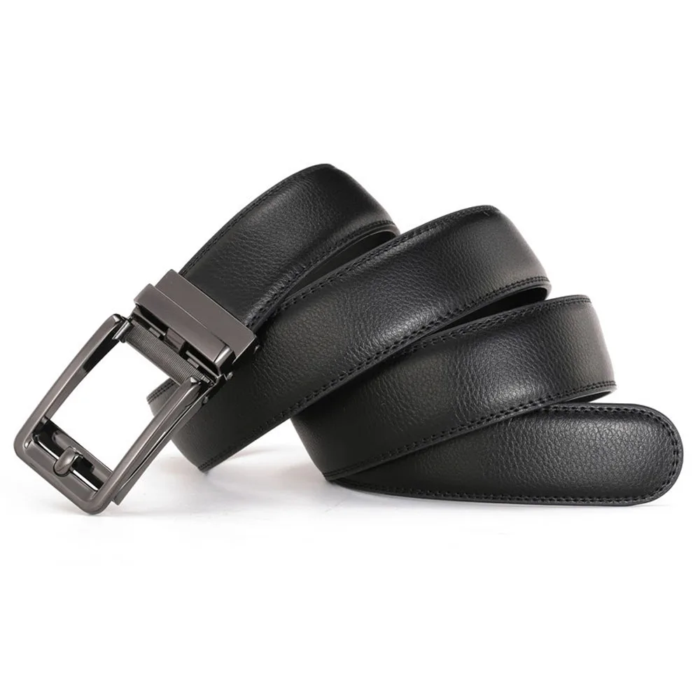 Top Trends: Cheapify Dropshipping Automatic Belt With Imitation Needle Buckle Western Men Leather Belts Shoppable Styles - Image 3