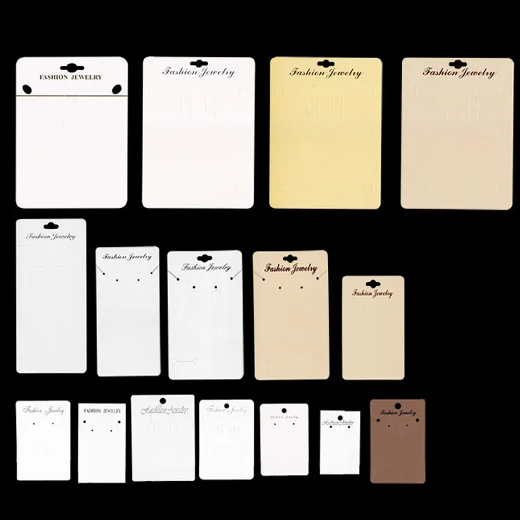 Top Trends: 10-50pcs / lot High Quality Necklace Earrings Display Cards For DIY Jewelry Sets Kraft Paper Packing Card Retail Price Tag Holder Shoppable Styles - Image 2