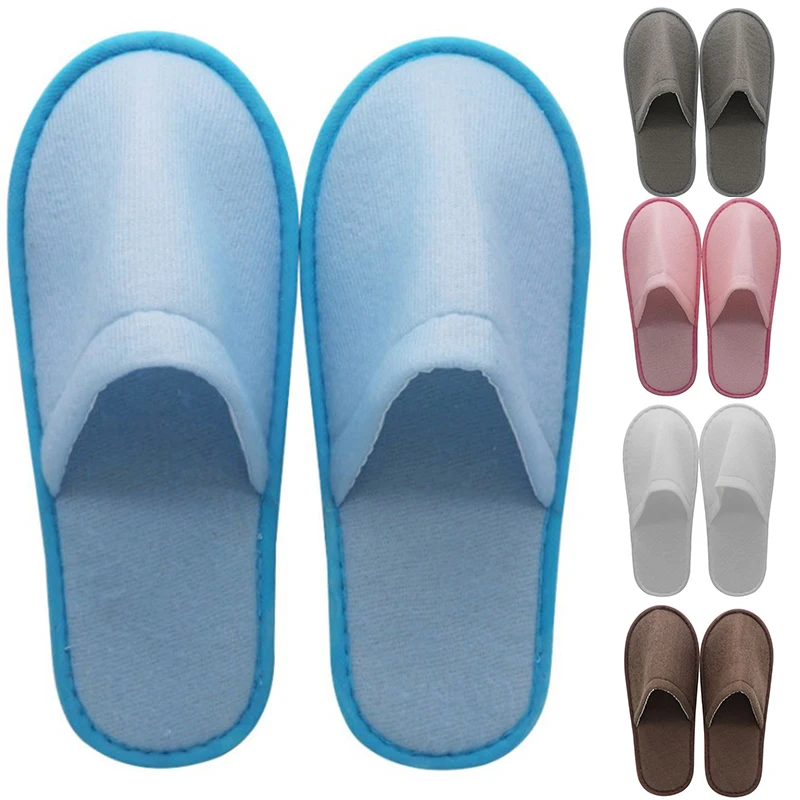 Top Trends: Women Men Disposable Slippers Portable Folding Travel Slipper Party Home Guest Indoor Slippers Unisex Soild Closed Toe Shoes Shoppable Styles