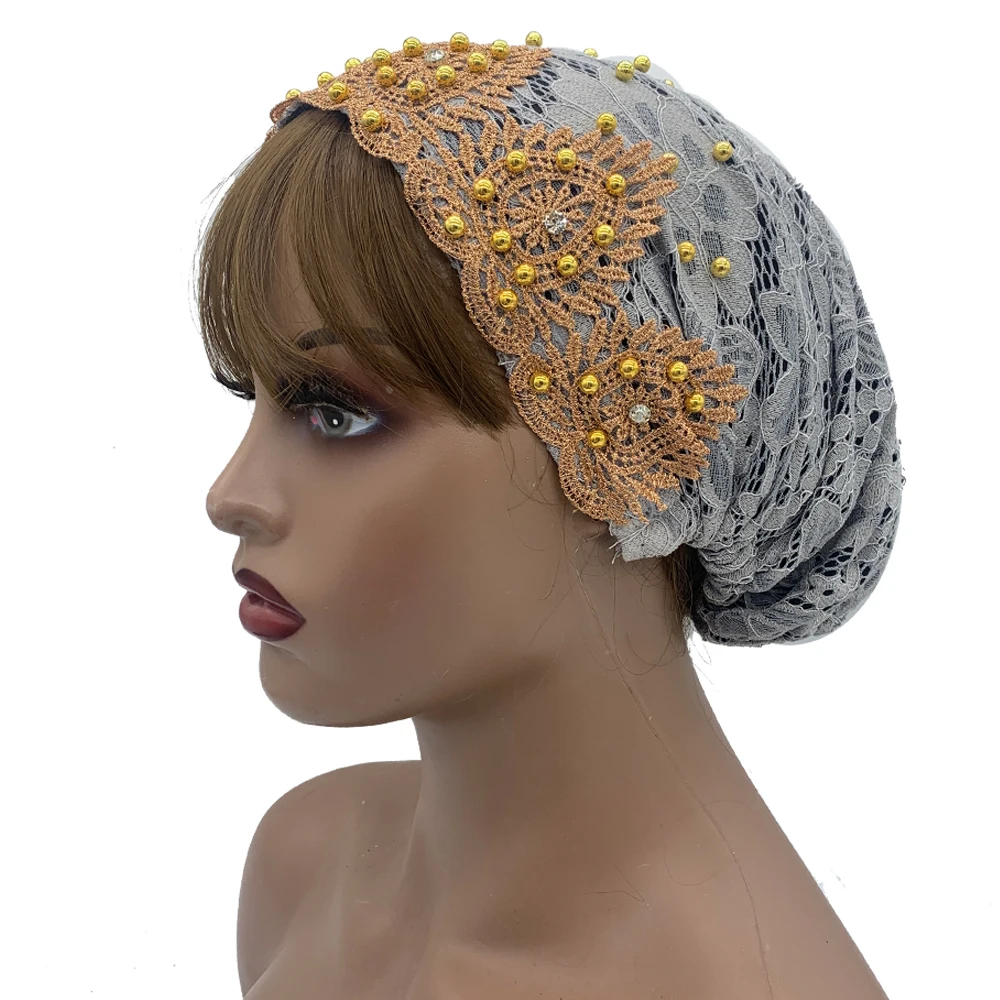 Top Trends: Elegant Female Head Wraps Muslim Headscarf Hat Turbante Mujer Luxury Diamonds Turban Cap For Women Shoppable Styles