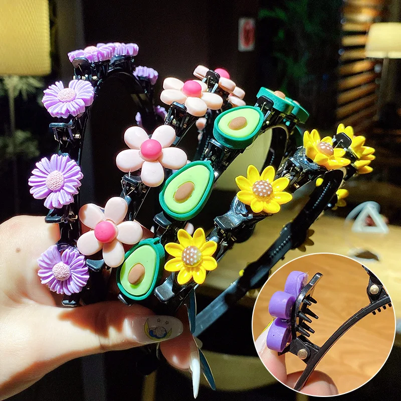 Top Trends: Cute Flower Headbands For Girls Children Handmade Strawberry Bang Hair Clips Hairbands Birthday Gifts Headwear Hair Accessories Shoppable Styles