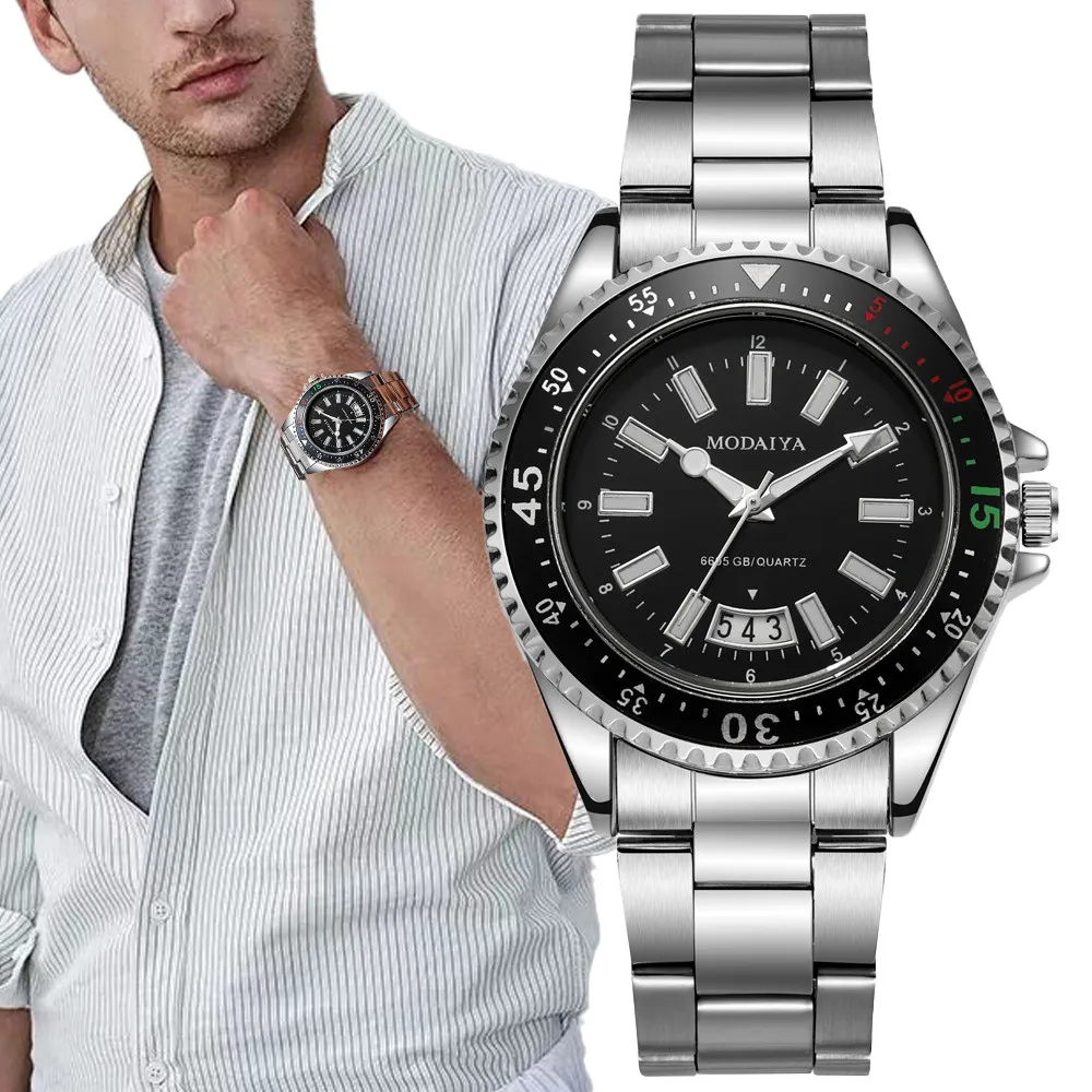 Top Trends: Luxury Men&#039;s Brand Watches Fashion Business Luminous Calendar Large Dial Men Quartz Watch Stainless Steel Strap Sports Clock Shoppable Styles