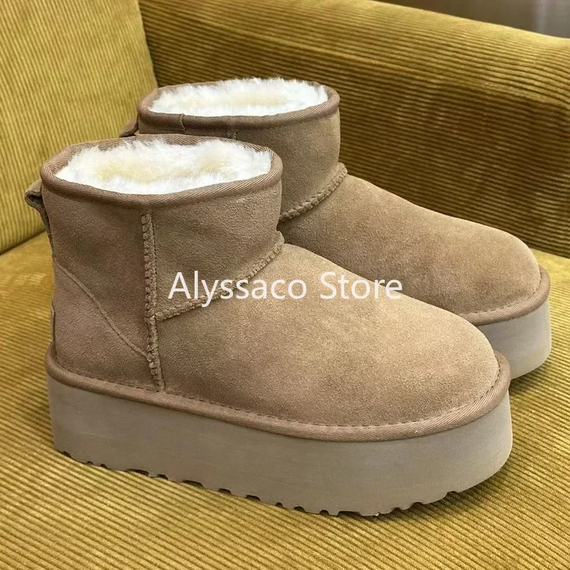 Top Trends: 2023 New Fashion Flat Women's Short Boots Retro Thick Warm Snow Boots Winter Outdoor Leisure Daily Women's Platform Naked Boots Shoppable Styles