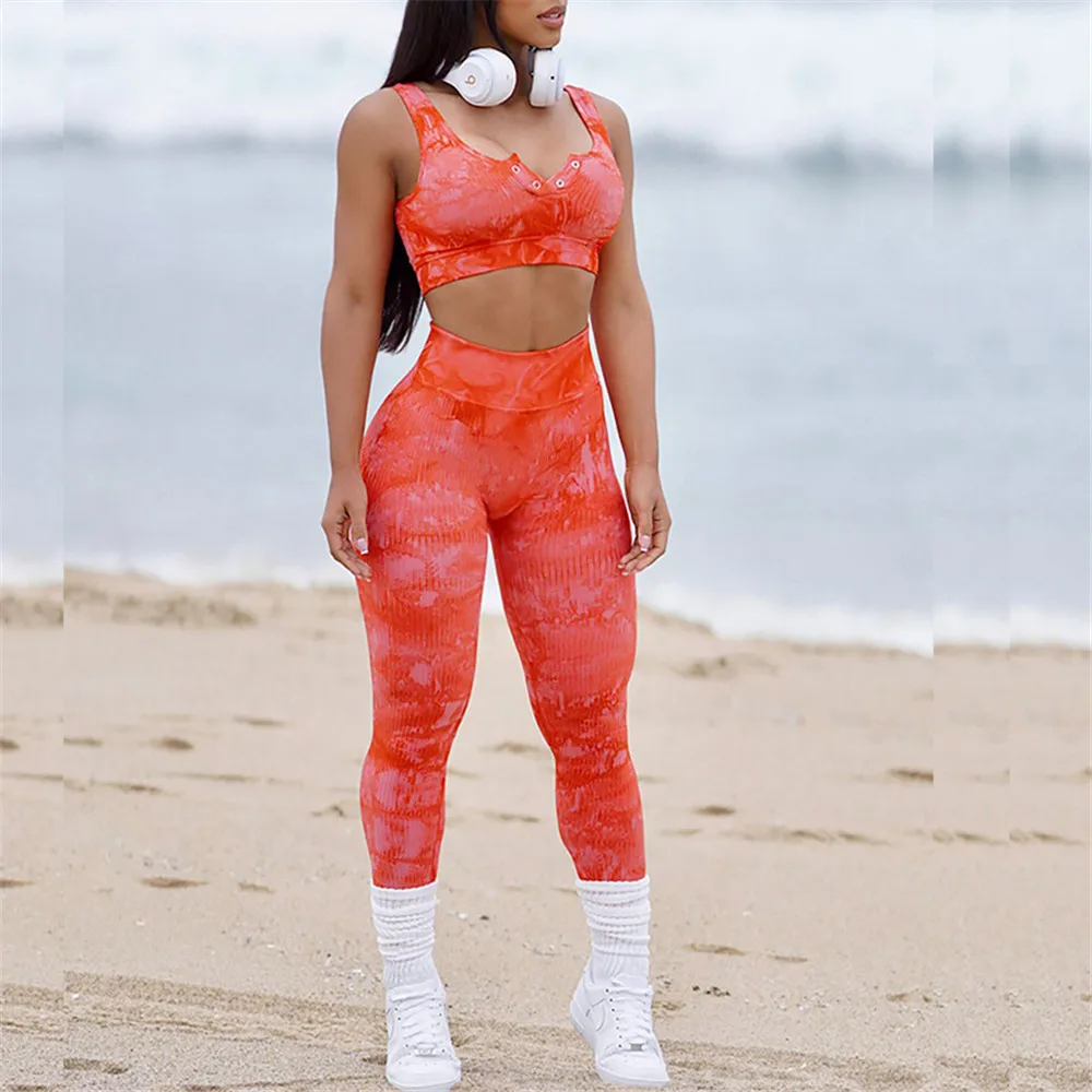 Top Trends: 2024 Seamless Women Yoga Set Female Sports Snap Bra Workout High Waist Pop Pants Leggings Gym Sportwear Fitness Active Wear Suit Shoppable Styles