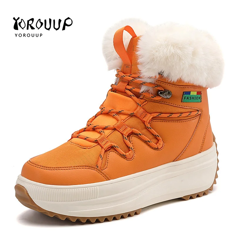 Top Trends: Brand Boots Women New 2023 Winter Snow Boots Women Plush Warm Ankle Boots For Women Original Winter Shoes Designer Shoes Women Shoppable Styles