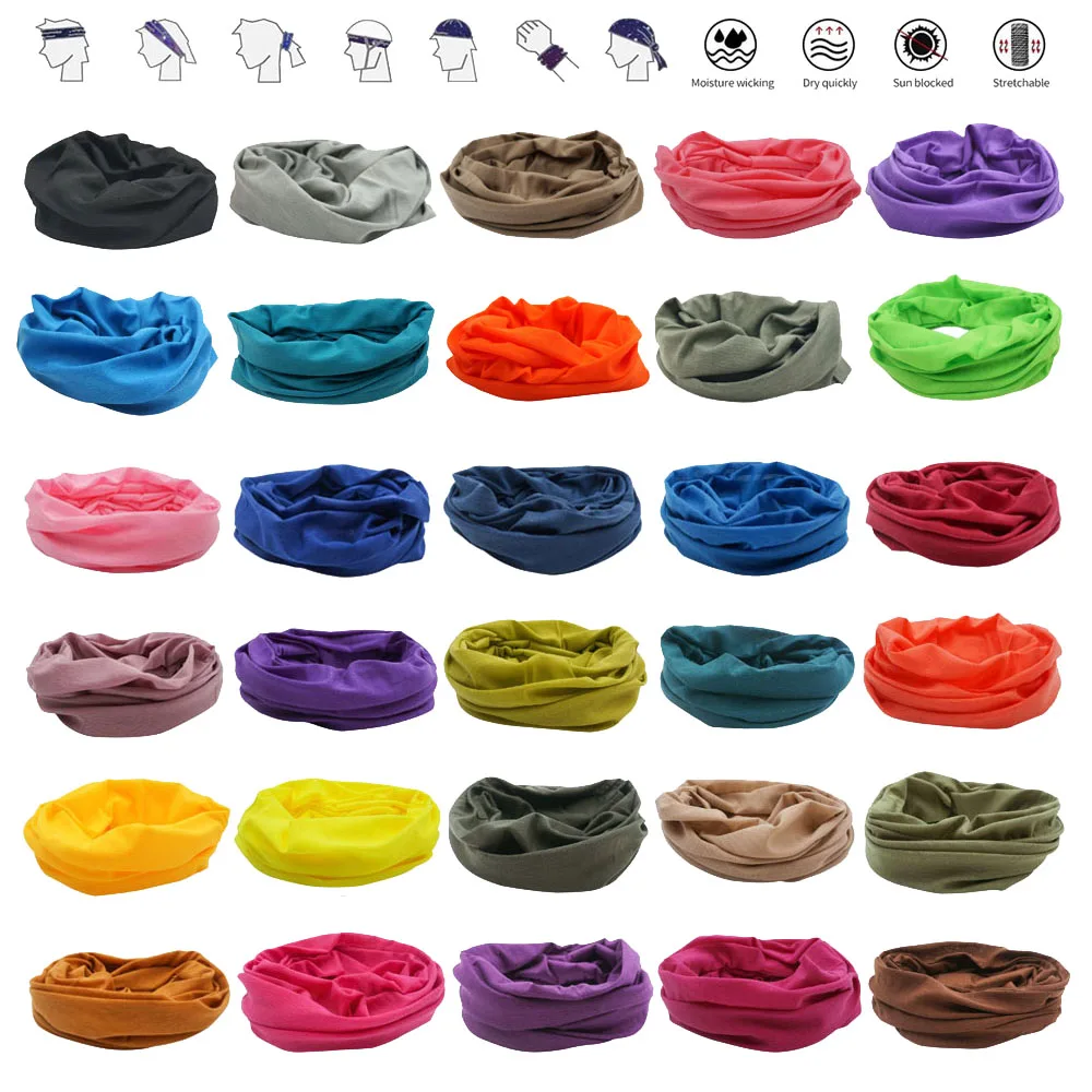 Top Trends: 55 Solid Colors Outdoor Sports Headband Women Summer Bandana Men Dustproof Fishing Face Shields Tube Scarf Neck Gaiter DC001-055 Shoppable Styles