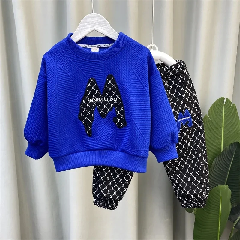 Top Trends: Children&#039;s Sweater Set Spring And Autumn 2023 New Boys&#039; Baby Fashion Casual 2-Piece Set Korean Version Fashion 2-9Y Shoppable Styles