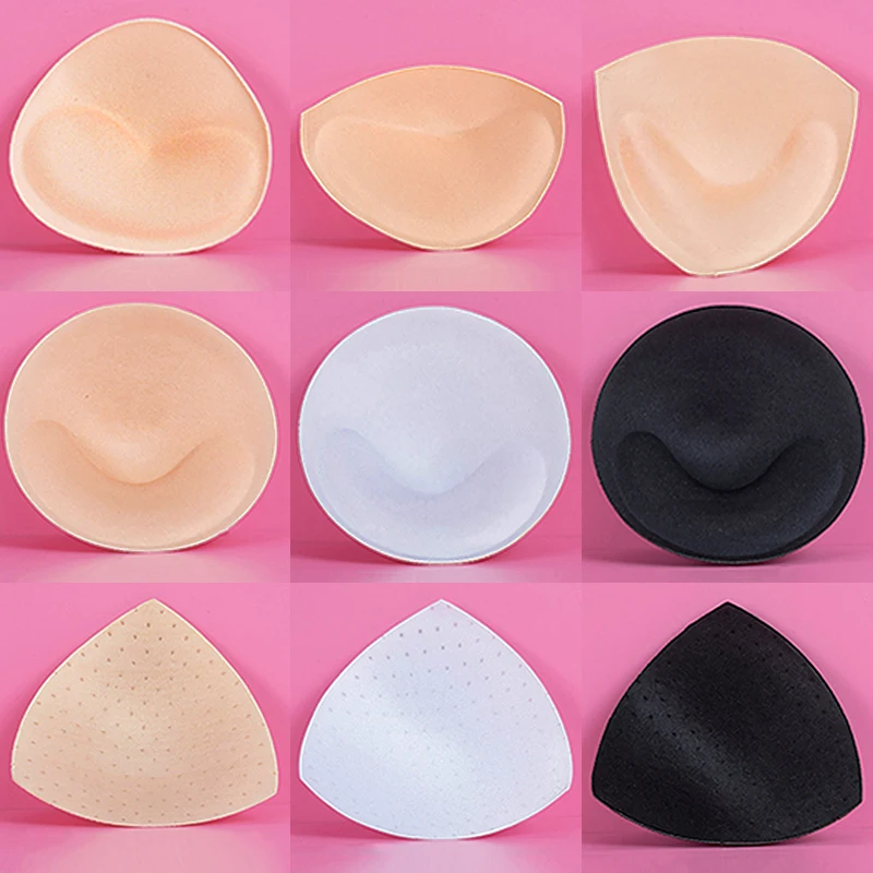 Top Trends: 2pcs 1pair Women Intimates Accessories Sponge Swimsuit Breast Push Up Bra Padding Chest Enhancers Bra Foam Insert Chest Cup Shoppable Styles