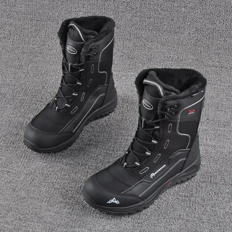 Top Trends: Cold Resistance -40 Winter Waterproof Boys Children Snow Boots Fashion High Kids Shoes Non-Slip Thick Keep Warm Size 33-39 Shoppable Styles