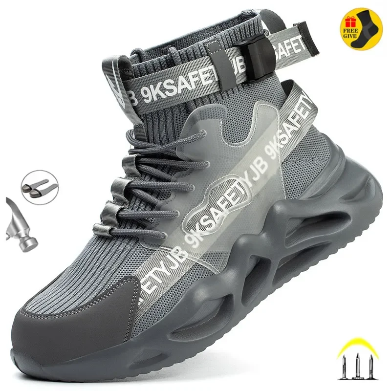 Top Trends: New Fashion Man Safety Shoes Puncture-Proof Work Sneakers Lightweight Men Steel Toe Cap Indestructible Boots Male Footwear Shoppable Styles