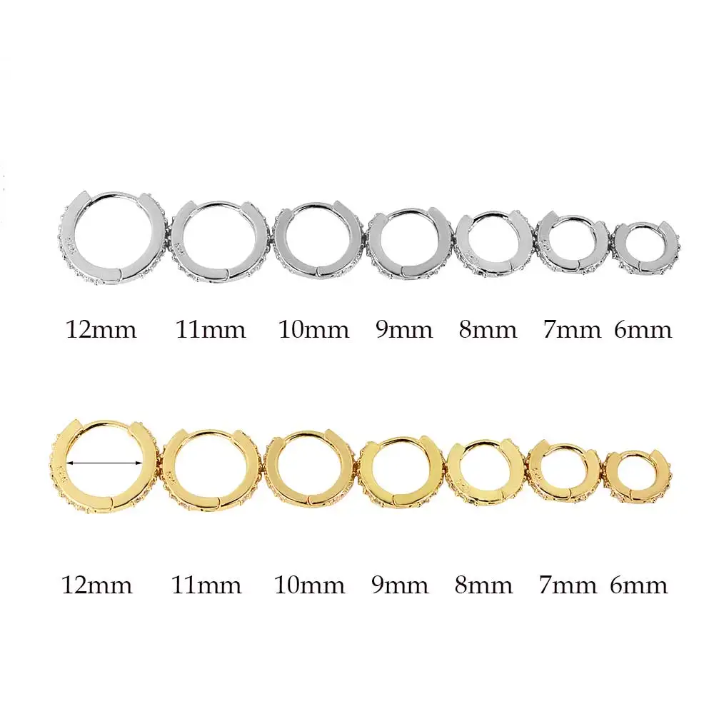 Top Trends: 1Pair Stainless Steel Minimal Hoop Earrings Crystal Zirconia Small Huggie Thin Cartilage Earrings Helix Tragus Piercing Jewelry Shoppable Styles - Image 4