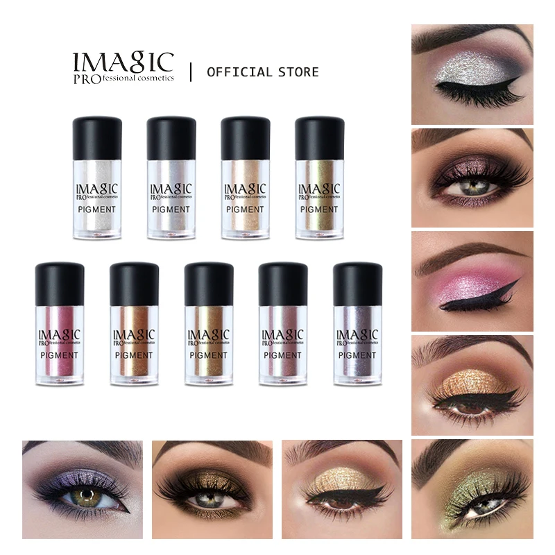 Top Trends: IMAGIC New Arrival Glitter Eyeshadow Metallic Loose Powder Waterproof Shimmer Pigments Colors Eye Shadow Makeup Cosmetics Shoppable Styles