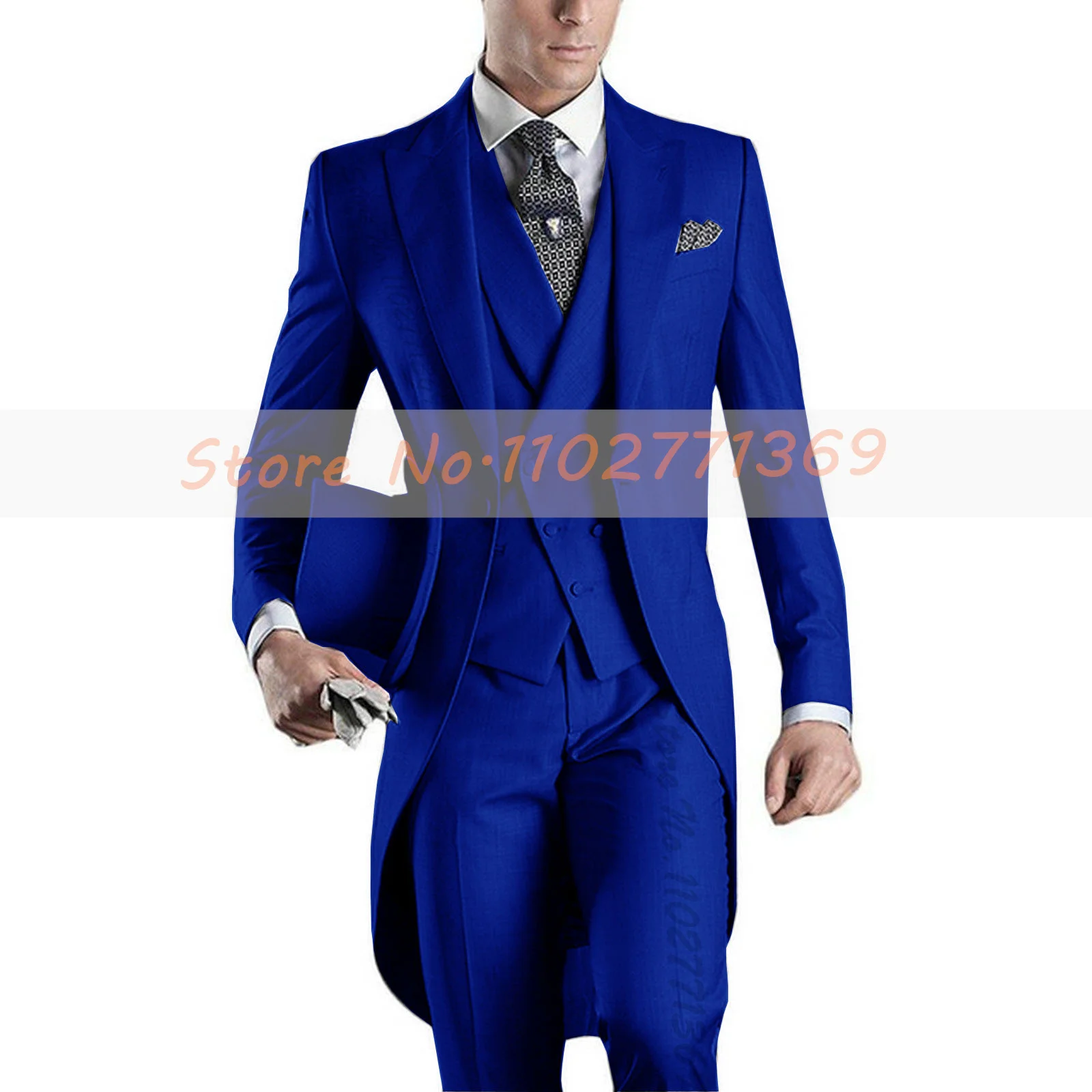 Top Trends: 2023 Wedding Men Tail Coat 3 Pieces Groom Tuxedo Formal Prom Male Suits Fashion Set Costume Homme Mariage Jacket With Pants Vest Shoppable Styles