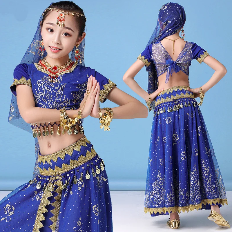 Top Trends: Belly Dance Costumes Set For Children Belly Dance Skirt Girls Dancing Dress Stage Competition Indian Dancing Clothes BellyDance Shoppable Styles