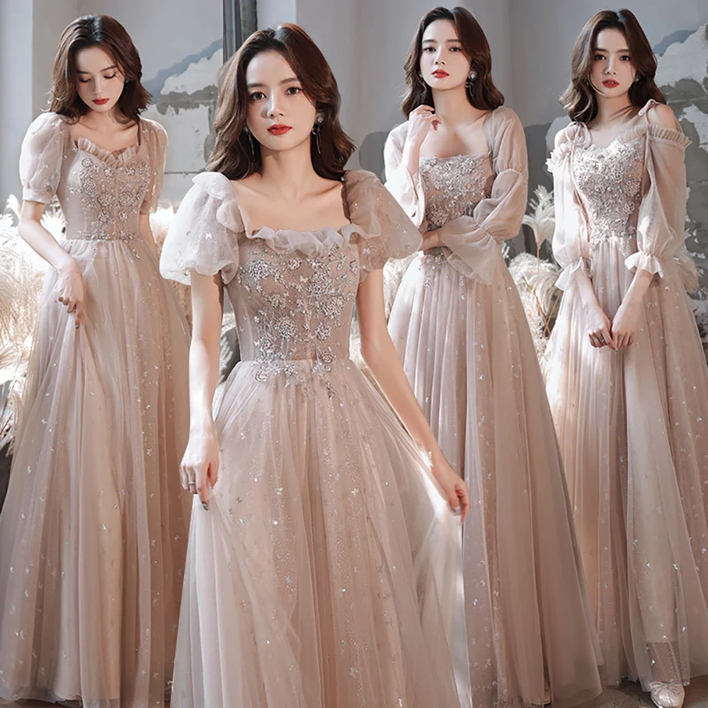 Top Trends: Embroidery Bridesmaid Dress Shiny Tulle Ball Gown Graduation Season Stage Performance Elegant Women Banquet Evening Dresses Shoppable Styles