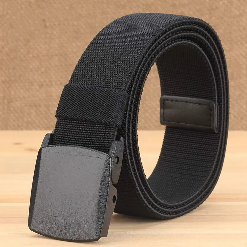 Top Trends: No Metal Free Over Security Elastic Woven Men's Belt Suitable For Men's And Women's Jeans Casual Canvas Waistband Punk Shoppable Styles