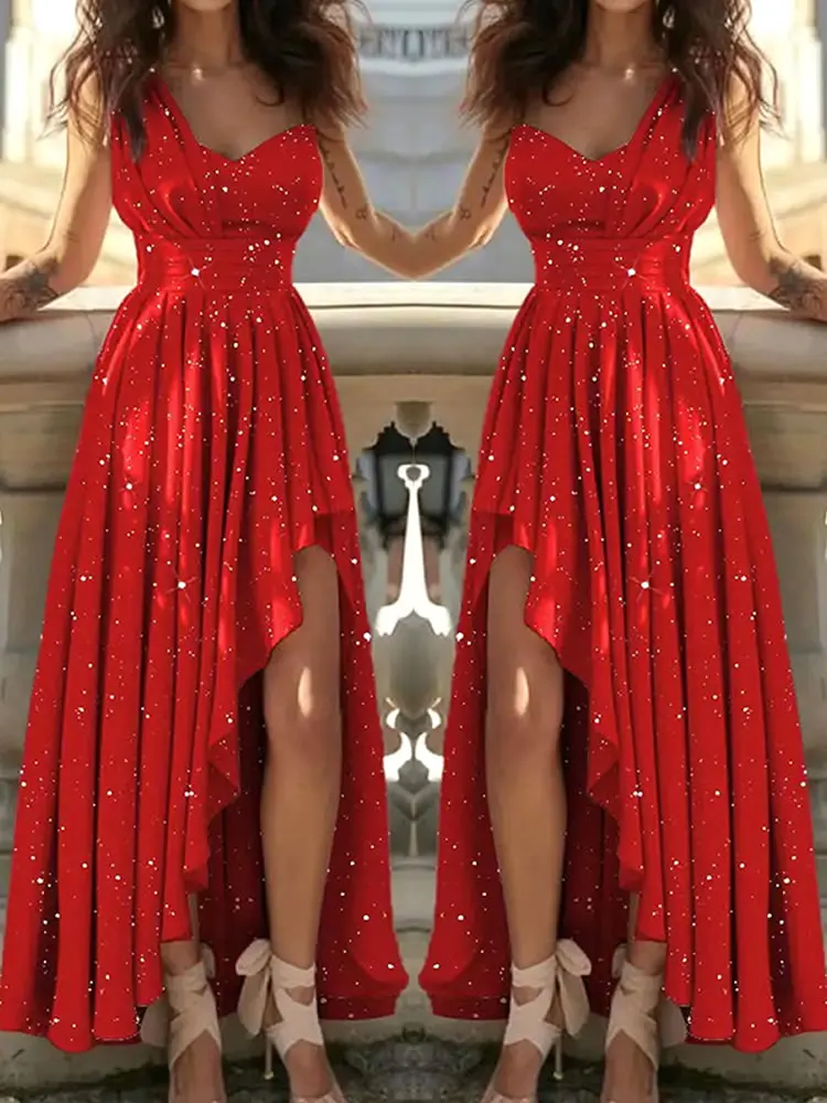 Top Trends: Sexy Women Elegant Red Cocktail Party Evening Chic Gala Graduation Dresses Luxury Formal Occasion Bridesmaid Gown Dress Clothes Shoppable Styles