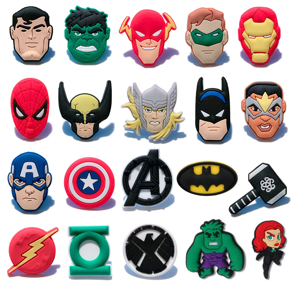 Top Trends: MINISO Marvel Superheroes Shoe Charms PVC Accessories DIY Cartoon Shoe Decoration For Clog Sandal Kids X-mas Gifts Wholesale Shoppable Styles