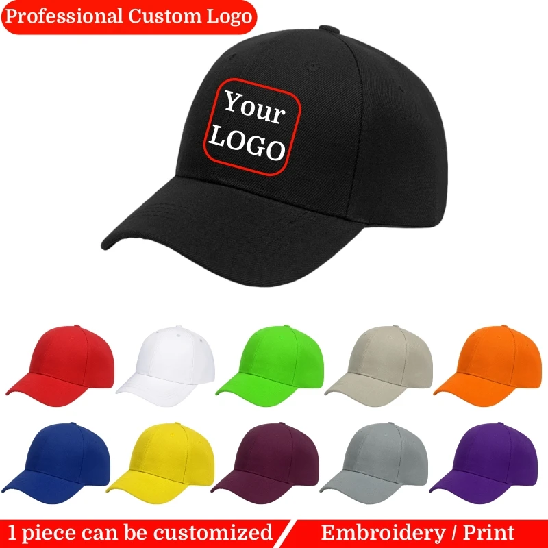 Top Trends: Custom Baseball Caps For Men Women Hat Custom Logo Men's Cap Hip Hop Snapback Embroidery Print Designer Mesh Cap Baseball Cap Shoppable Styles