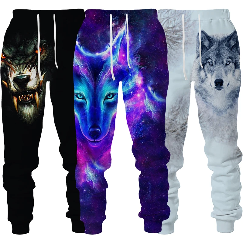 Top Trends: New Long Pants Men Wolf Graphic Sweatpants 3D Print Casual Sportwear Joggers Y2k Men's Outdoor Male Hip Hop Breathable Trousers Shoppable Styles