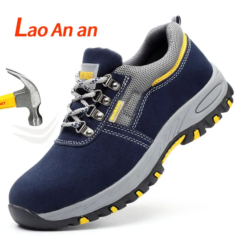 Top Trends: Mens Work Leather Boot Safety Shoes Steel Toe Cap Puncture-Proof Work Sneakers Indestructible Work Shoes Men Shoes Male Kevlar Shoppable Styles