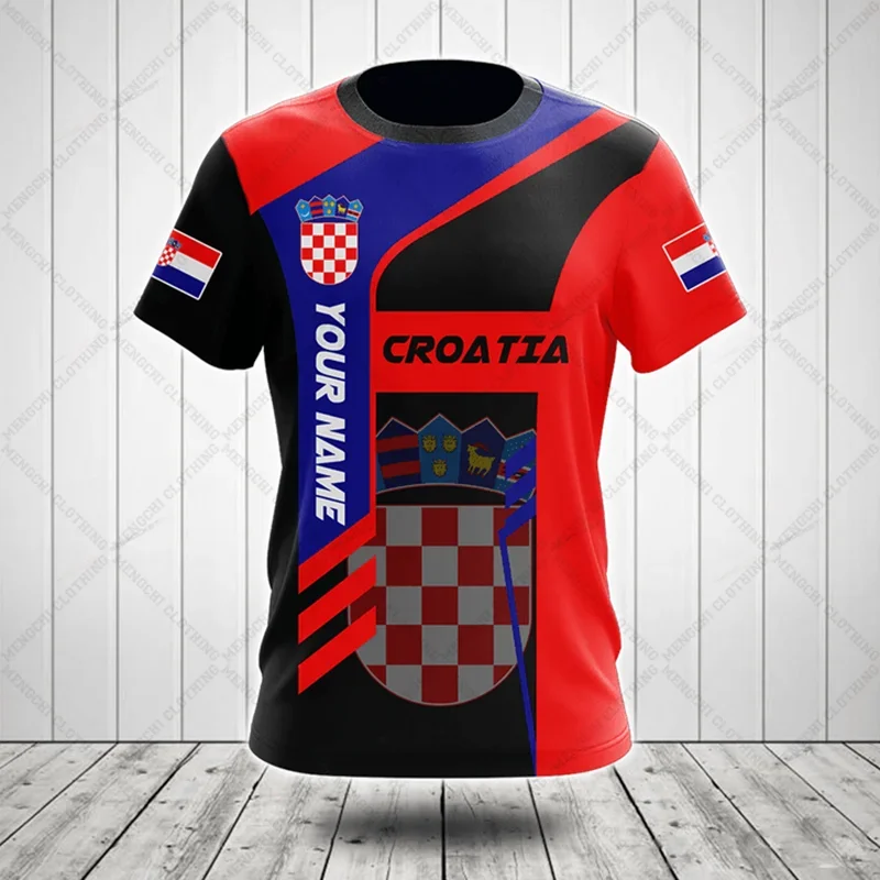 Top Trends: Croatia National Emblem Printing Cool Flag Fashion New Casual Men&#039;s And Women&#039;s Round Neck Short Sleeve Oversized Sports T-shirt Shoppable Styles