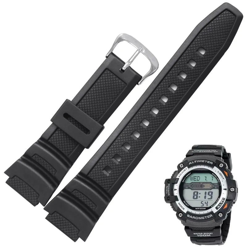 Top Trends: Rubber Strap For Casio AE-1000w AQ-S810W SGW-400H / SGW-300H Pin Buckle Silicone Watchband Black White Sports Wrist Watch Strap Shoppable Styles