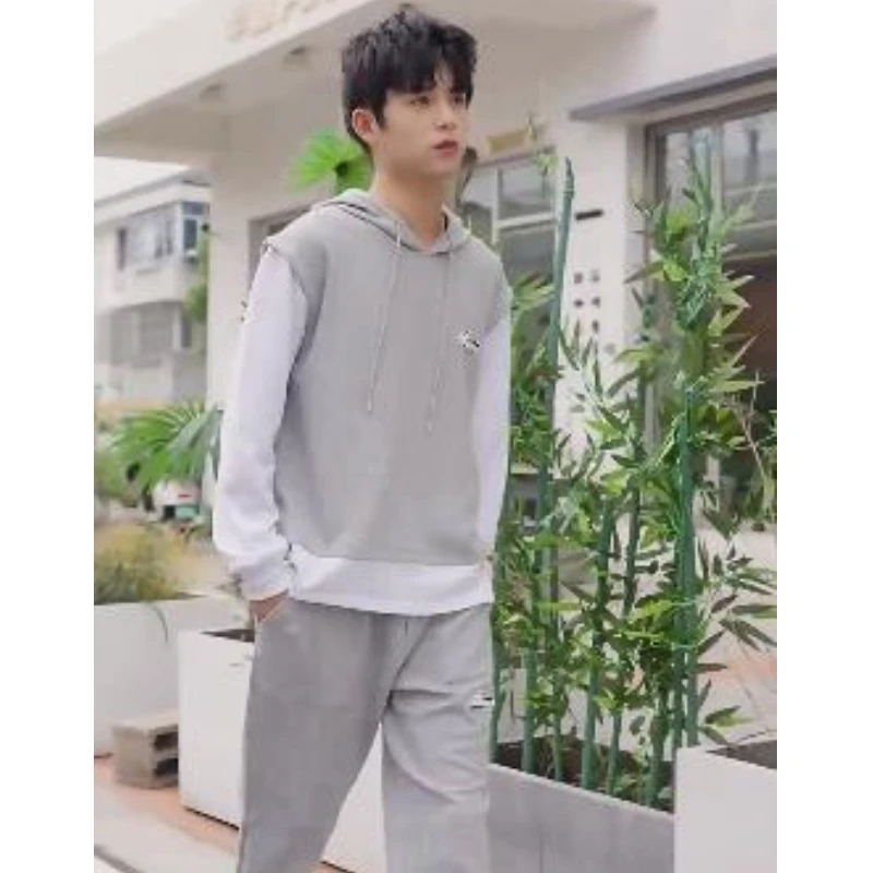 Top Trends: Spring Autumn Mens Waffle Tracksuits Fashion Casual 2 Piece Long Sleeve Sweatshirt + Sweatpants Sets Male Streetwear Outfit Set Shoppable Styles