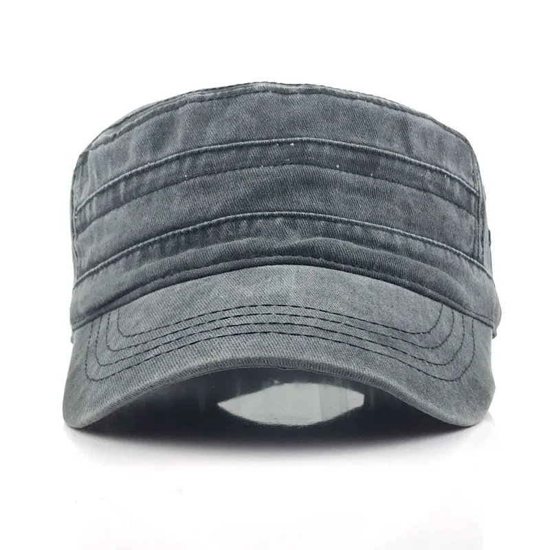 Top Trends: Tactical Hunting Cap For Men Solid Washed Denim Baseball Cap Summer Flat Military Snapback Vintage Sunshade Sun Dad Hat Shoppable Styles