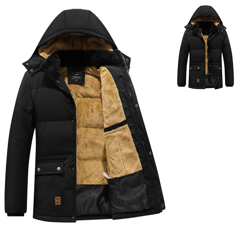 Top Trends: 2023 Winter Windproof Men Coat Keep Warm Thicked Plush Men&#039;s Jacket New Fashion Hooded Outdoor Jacket Classic Casual Men Parkas Shoppable Styles