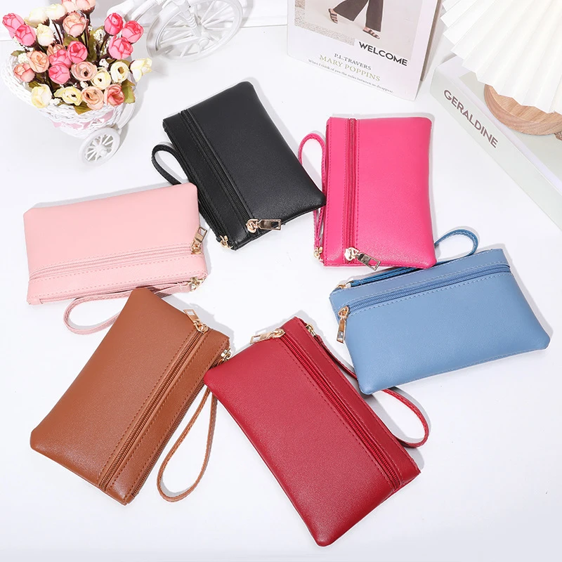 Top Trends: Women's Wallet Large Capacity Coin Purse Soft Leather Wallets For Woman Card Holder Double Zipper Coin Bag Female Clutch Purses Shoppable Styles