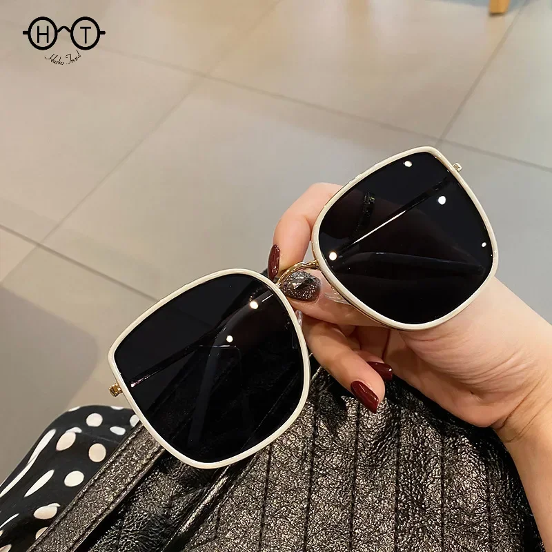 Top Trends: 2024 New Fashion Lady Oversize Square Sunglasses Women Glasses Luxurious Sun Glasses Female UV400 Shoppable Styles