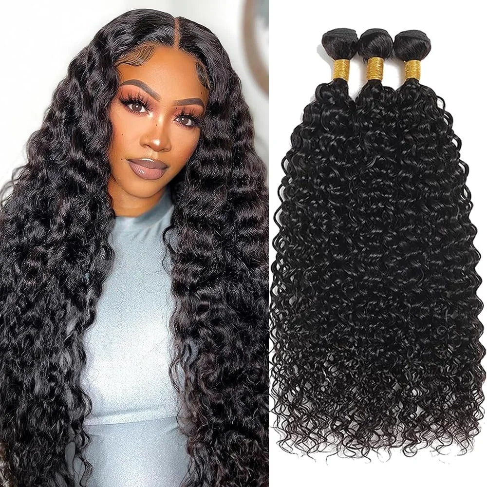 Top Trends: 100% Unprocessed Indian Remy Human Hair Weave Extensions Deep Wave Hair Bundles Humain 12A Curly Hair Bundle Deals Shoppable Styles