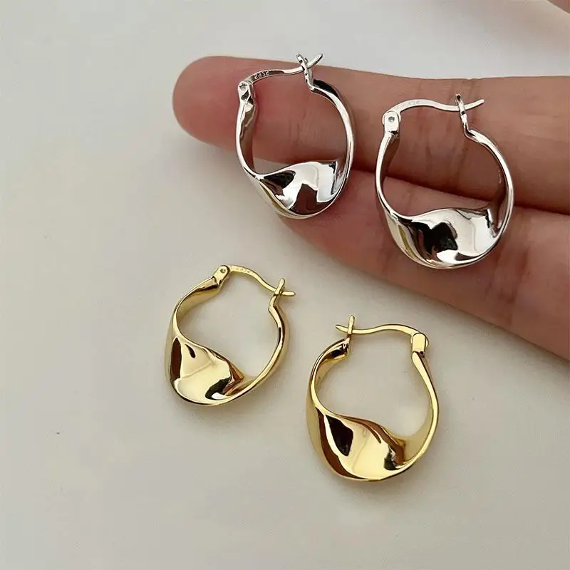 Top Trends: New 925 Sterling Silver Irregular Shape Earrings Charming Personalised Fashion Earrings Birthday Gift For Women Fine Jewellery Shoppable Styles