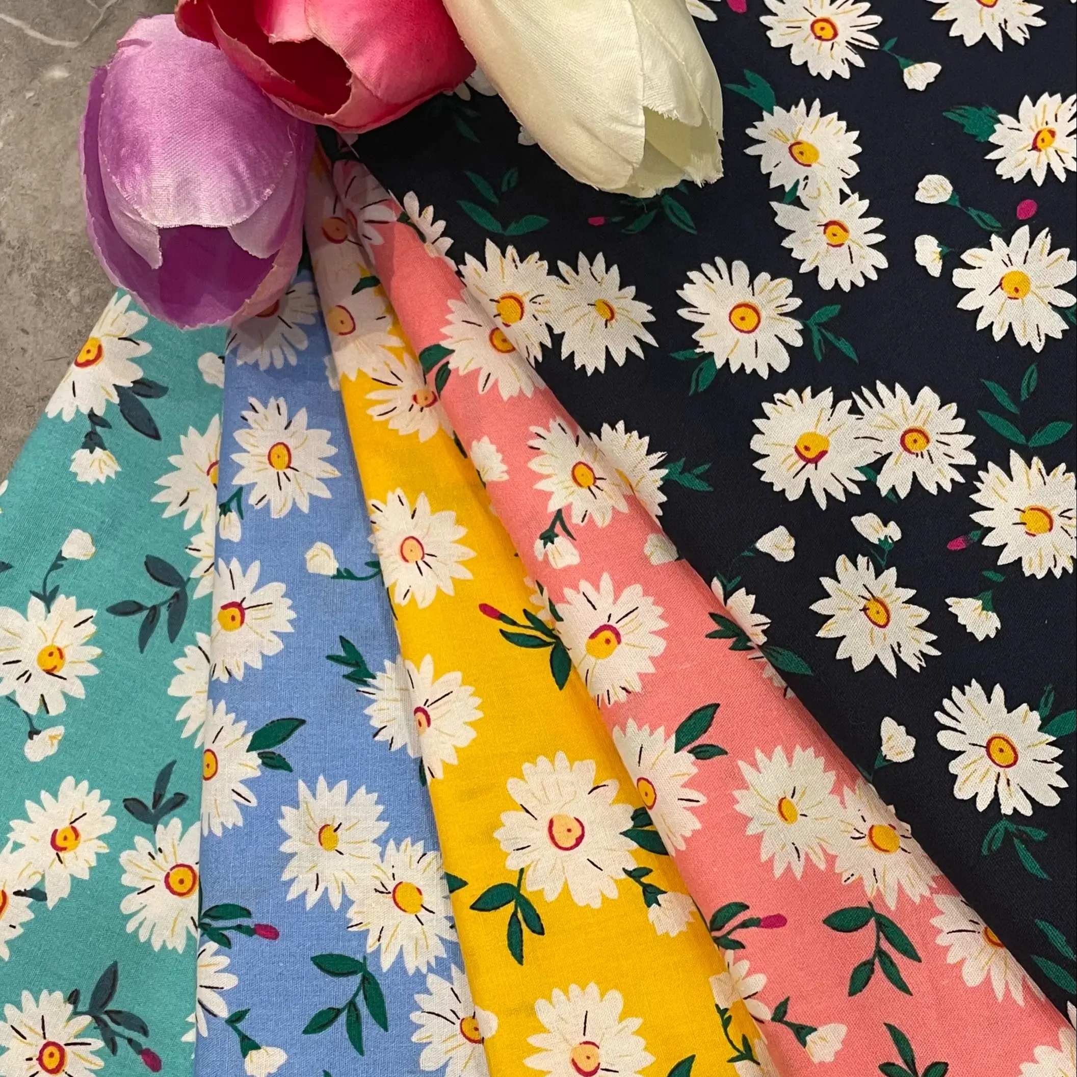 Top Trends: 100% Cotton Poplin Geometric Flowers Plants 80S Like Liberty Fabric Digital Printing For Sewing Cloth Dresses Skirt Kids Designe Shoppable Styles