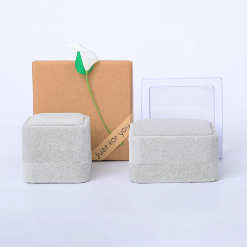 Top Trends: PE Film Jewelry Box Paper Boxes Velvet Cloth Box Wedding Jewelry Display Box Necklace Accessories Jewelry Packaging Gifts Box Shoppable Styles