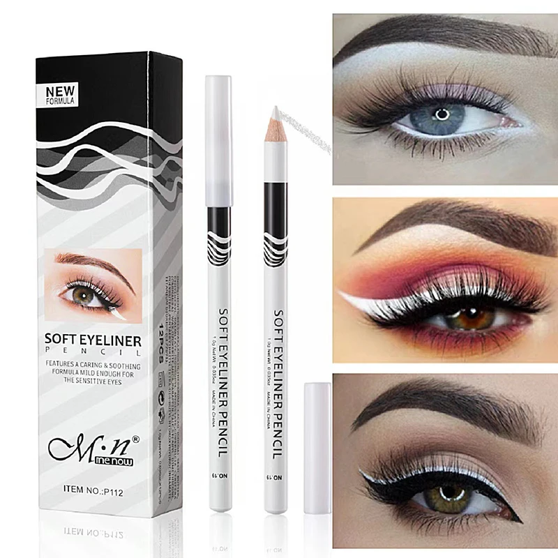 Top Trends: 5pcs Menow Eyebrow Pencil White Mark Pen For Microblading Pmu Waterproof And Soft White Eyeliner Pencil Eye Silkworm Brighten Shoppable Styles