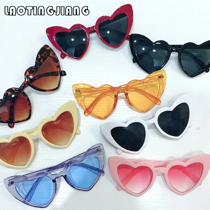 Top Trends: Luxury Heart Glasses Effect Women Heart Lenses Sunglasses For Women Driving Sunglass Female Pink Sun Glasses UV400 Black Eyewear Shoppable Styles