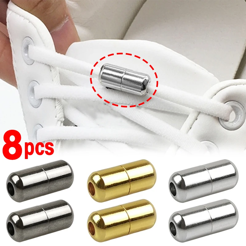 Top Trends: Shoelaces Semicircle Buckles No Tie Buckle Connector For Shoes Sneakers Shoelace Quick Tie Shoe Laces Metal Ties Lock Shoppable Styles