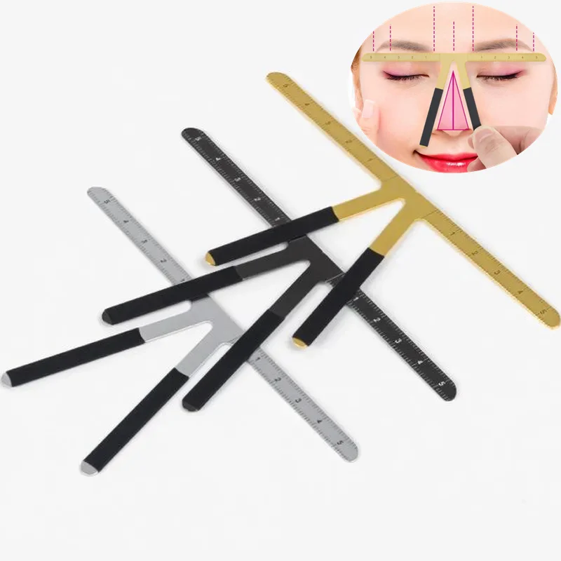 Top Trends: 1pcs Microblading 3 Colors Eyebrow Tattoo Stencil Ruler Balance Shaper Positioning Template Definition Permanent Makeup 3D Tool Shoppable Styles